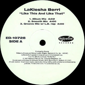 LaKiesha Berri : Like This And Like That (12", Promo)