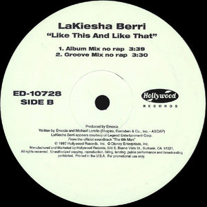 LaKiesha Berri : Like This And Like That (12", Promo)