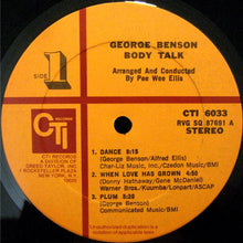 Load image into Gallery viewer, George Benson : Body Talk (LP, Album, Ter)