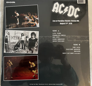 AC/DC : Live At Paradise Theater, Boston MA. August 21st, 1978 (LP, Album, RE, Unofficial, Tra)