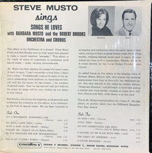 Load image into Gallery viewer, Steve Musto With Barbara Musto And The Robert Brooks Orchestra And Chorus : Steve Musto Sings Songs He Loves (LP, Album)