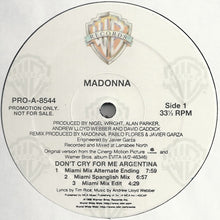 Load image into Gallery viewer, Madonna : Don&#39;t Cry For Me Argentina (12&quot;, Promo)