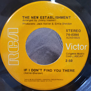 The New Establishment (3) : Love Will Keep Us Going / If I Don't Find You There (7")