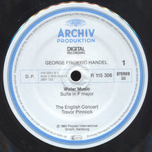 Load image into Gallery viewer, George Frideric Handel* – The English Concert, Trevor Pinnock : Water Music (LP, Club, Dig)