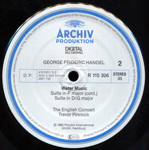 Load image into Gallery viewer, George Frideric Handel* – The English Concert, Trevor Pinnock : Water Music (LP, Club, Dig)