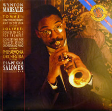 Load image into Gallery viewer, Wynton Marsalis - Tomasi* / Jolivet* - Philharmonia Orchestra, Esa-Pekka Salonen : Concerto For Trumpet And Orchestra / Concerto No. 2 For Trumpet - Concertino For Trumpet, String Orchestra And Piano (LP, Album, Car)