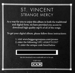 St. Vincent : Strange Mercy (LP, Album, Gat)