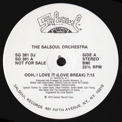 The Salsoul Orchestra : Ooh, I Love It (Love Break) (12