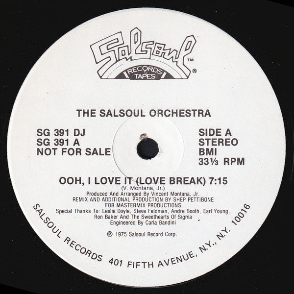 The Salsoul Orchestra : Ooh, I Love It (Love Break) (12