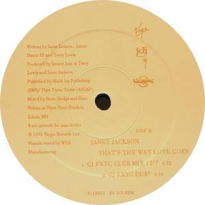 Janet Jackson : That's The Way Love Goes (12", Single)