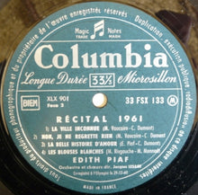 Load image into Gallery viewer, Edith Piaf : Récital 1961 (LP, Album, Mono, Pur)