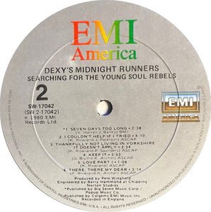 Dexys Midnight Runners : Searching For The Young Soul Rebels (LP, Album, All)