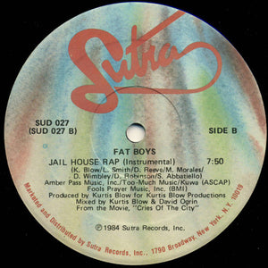 Fat Boys : Jail House Rap (12")