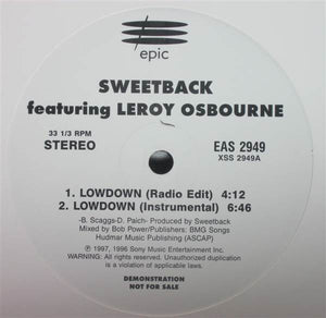 Sweetback Featuring Leroy Osbourne : Lowdown (12", Promo)