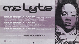 MC Lyte : Cold Rock A Party (Bad Boy Remix) (12", Promo)