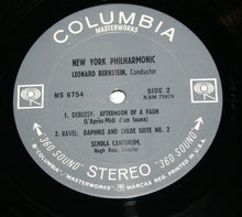 Load image into Gallery viewer, Debussy* / Ravel* - Leonard Bernstein, New York Philharmonic : La Mer / Afternoon Of A Faun / Daphnis And Chloe Suite No. 2 (LP)