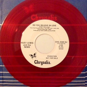 Huey Lewis And The News* : Do You Believe In Love (7", Promo, Red)