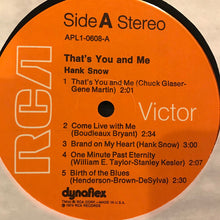 Load image into Gallery viewer, Hank Snow : That's You And Me (LP, Album)
