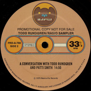 Todd Rundgren : Radio Sampler (LP, Promo, Smplr)