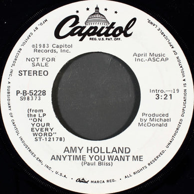 Amy Holland : Anytime You Want Me (7