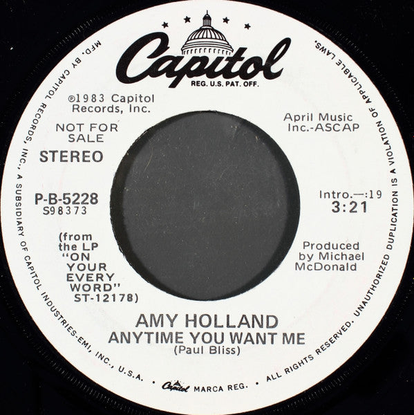 Amy Holland : Anytime You Want Me (7