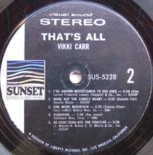 Load image into Gallery viewer, Vikki Carr : That's All (LP, Comp)