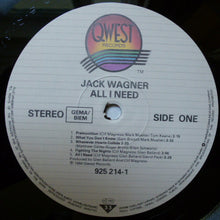 Load image into Gallery viewer, Jack Wagner : All I Need (LP, Album)