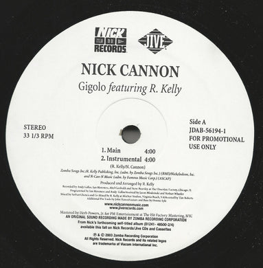 Nick Cannon Featuring R. Kelly : Gigolo (12