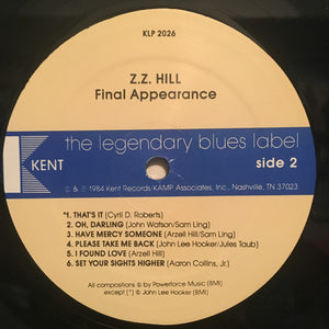 Z.Z. Hill : Final Appearance (LP, Album)