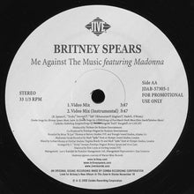 Load image into Gallery viewer, Britney Spears Featuring Madonna : Me Against The Music (12&quot;, Promo)