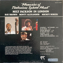 Load image into Gallery viewer, Milt Jackson : Memories Of Thelonious Sphere Monk (Milt Jackson In London) (LP, Album)