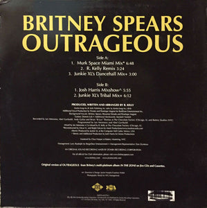 Britney Spears : Outrageous (Remixes) (12", Promo)