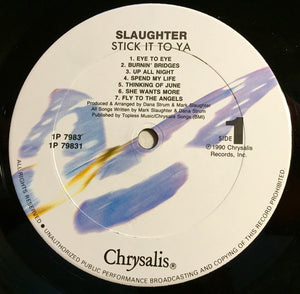 Slaughter : Stick It To Ya (LP, Album, Club, Col)