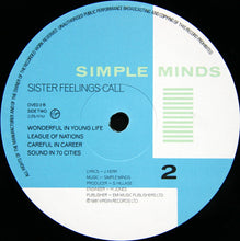 Load image into Gallery viewer, Simple Minds : Sister Feelings Call (LP, Album, Tow)