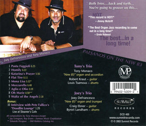 Tony Monaco Trio With Special Guests: Joey DeFrancesco Trio : A New Generation - Peasanos On The New B3  (CD, Album)