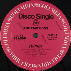 The Emotions : Flowers / I Don't Wanna Lose Your Love (12", Single, Pit)