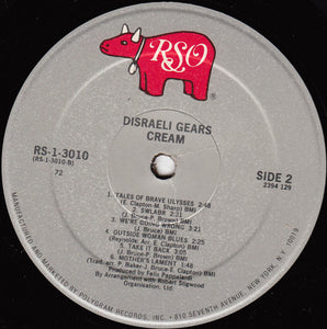 Cream (2) : Disraeli Gears (LP, Album, RE, 72 )