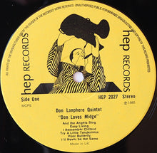 Load image into Gallery viewer, Don Lanphere Quintet With Jon Pugh (2) : Don Loves Midge (LP, Album)