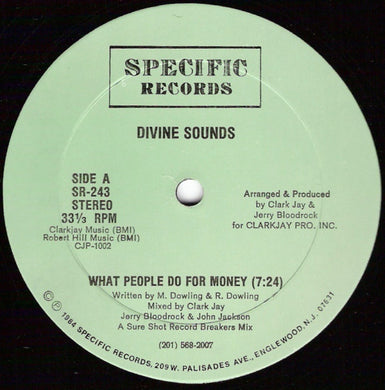 Divine Sounds : What People Do For Money (12