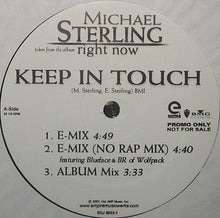Load image into Gallery viewer, Michael Sterling : Keep In Touch / Holiday (12&quot;, Promo)