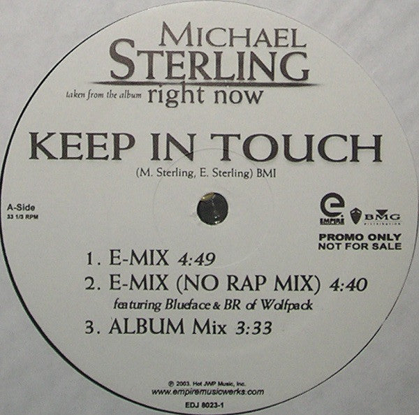 Michael Sterling : Keep In Touch / Holiday (12