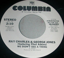 Load image into Gallery viewer, Ray Charles : We Didn&#39;t See A Thing  (7&quot;, Single, Promo)