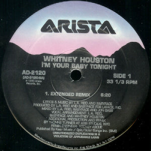 Whitney Houston : I'm Your Baby Tonight (12")