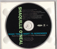 Load image into Gallery viewer, Shaquille O’Neal* Featuring Peter Gunz And Public Announcement : Make This A Night To Remember (CD, Single, Promo)