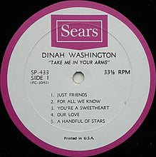 Load image into Gallery viewer, Dinah Washington : Take Me In Your Arms (LP, Comp)