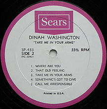 Load image into Gallery viewer, Dinah Washington : Take Me In Your Arms (LP, Comp)