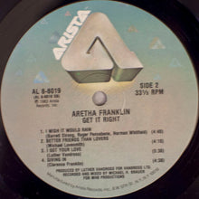Load image into Gallery viewer, Aretha Franklin : Get It Right (LP, Album, Ind)