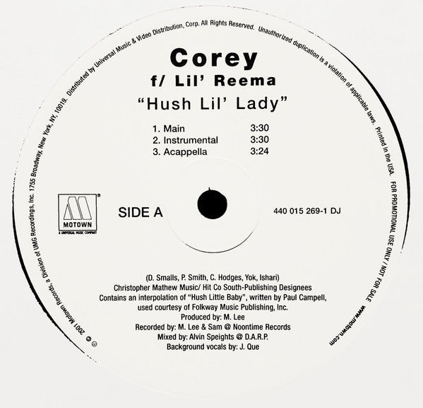 Corey (9) Feat. Lil Reema : Hush Lil' Lady (12