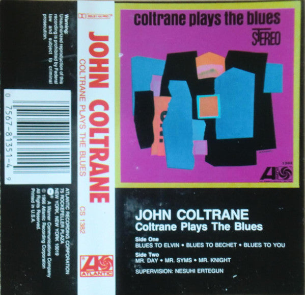 John Coltrane : Coltrane Plays The Blues (Cass, Album, RE)