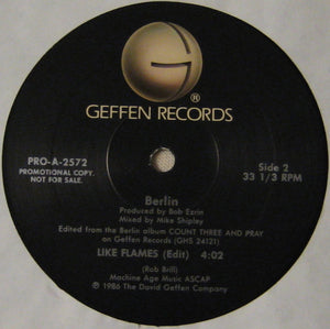 Berlin : Like Flames (12", Promo)